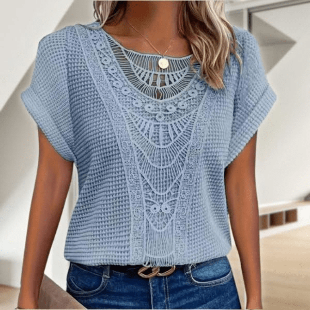 Simone Top — Crochet Waffle | Boho Elegance