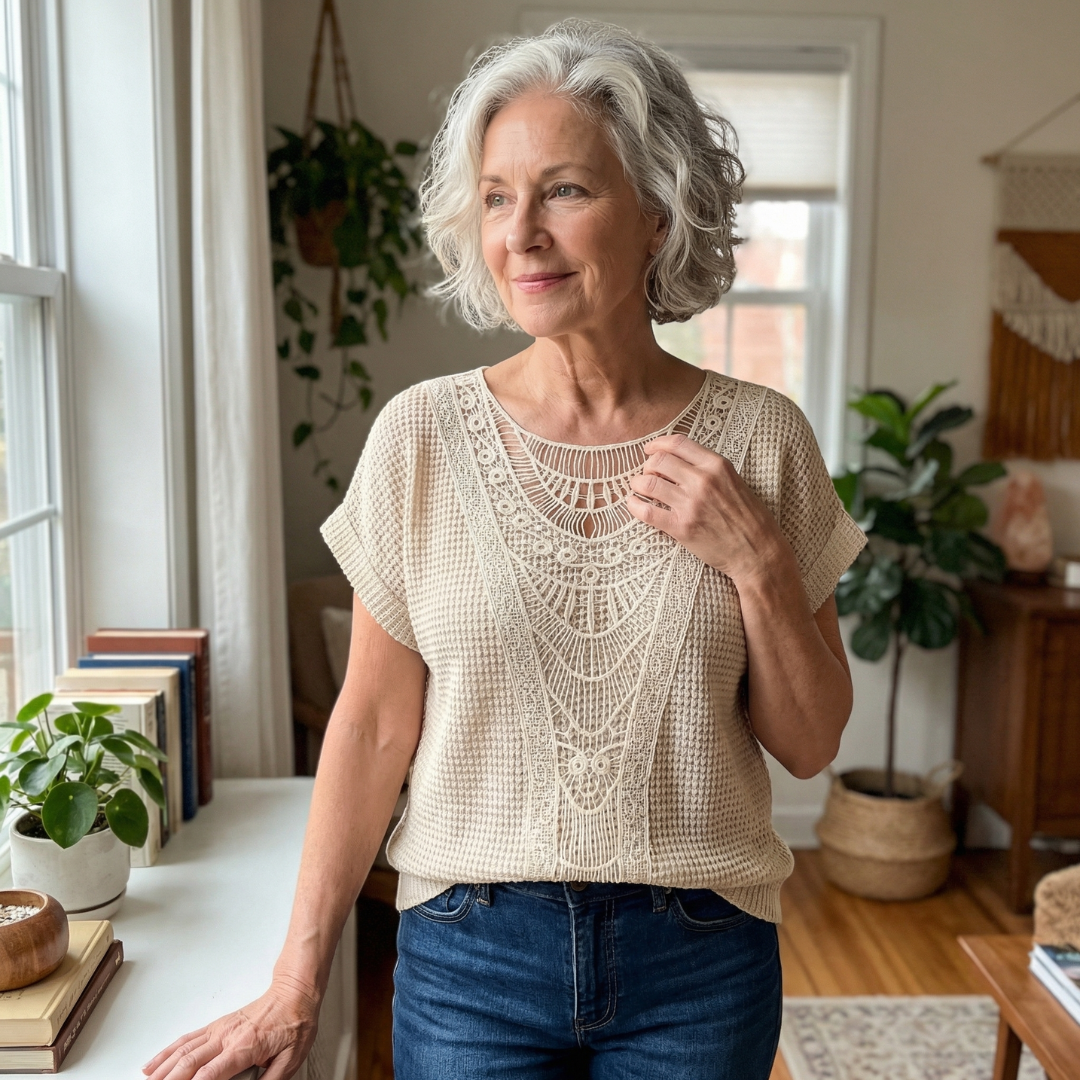 Simone Top — Crochet Waffle | Boho Elegance