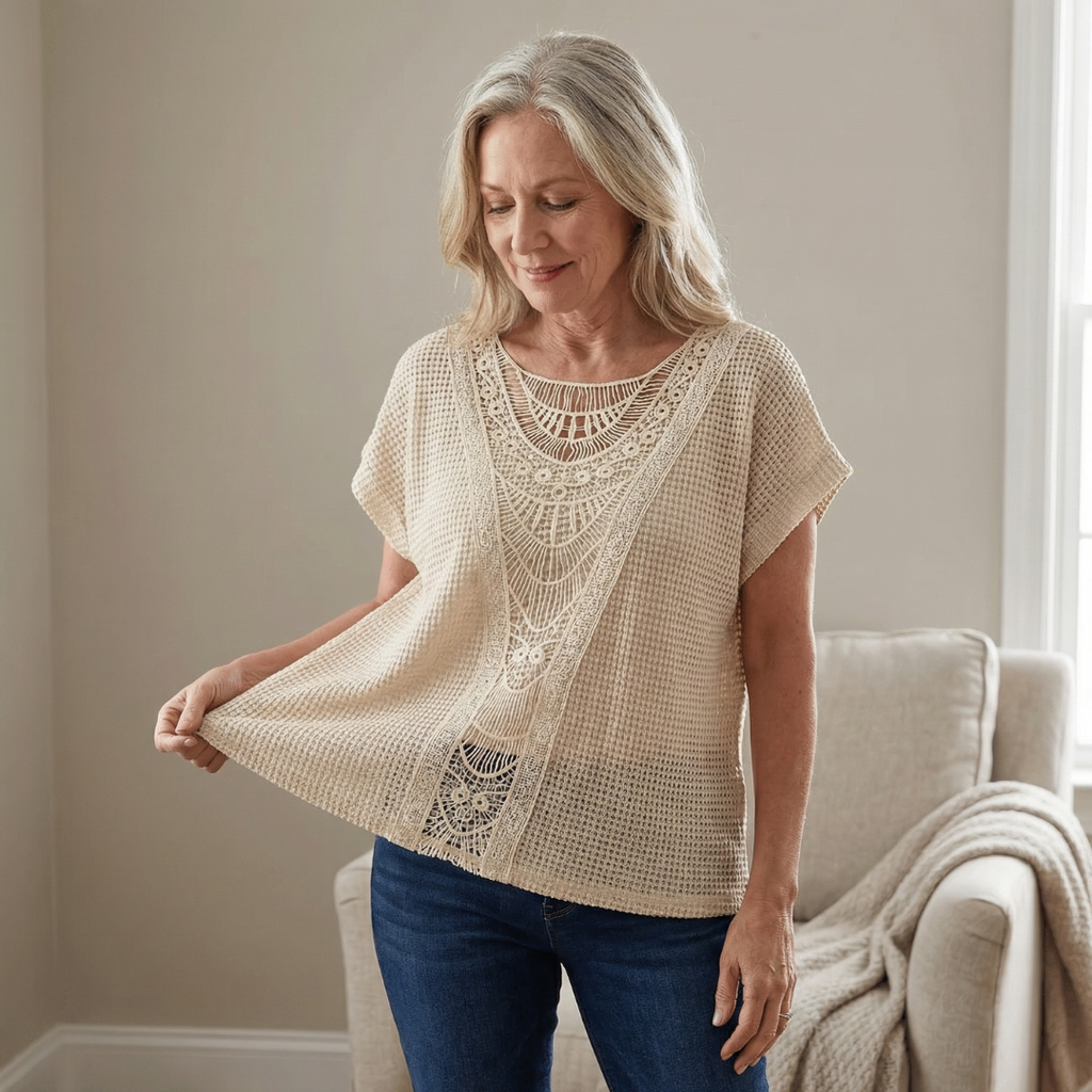Simone Top — Crochet Waffle | Boho Elegance