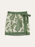 Paisley Print Wrap Skirt