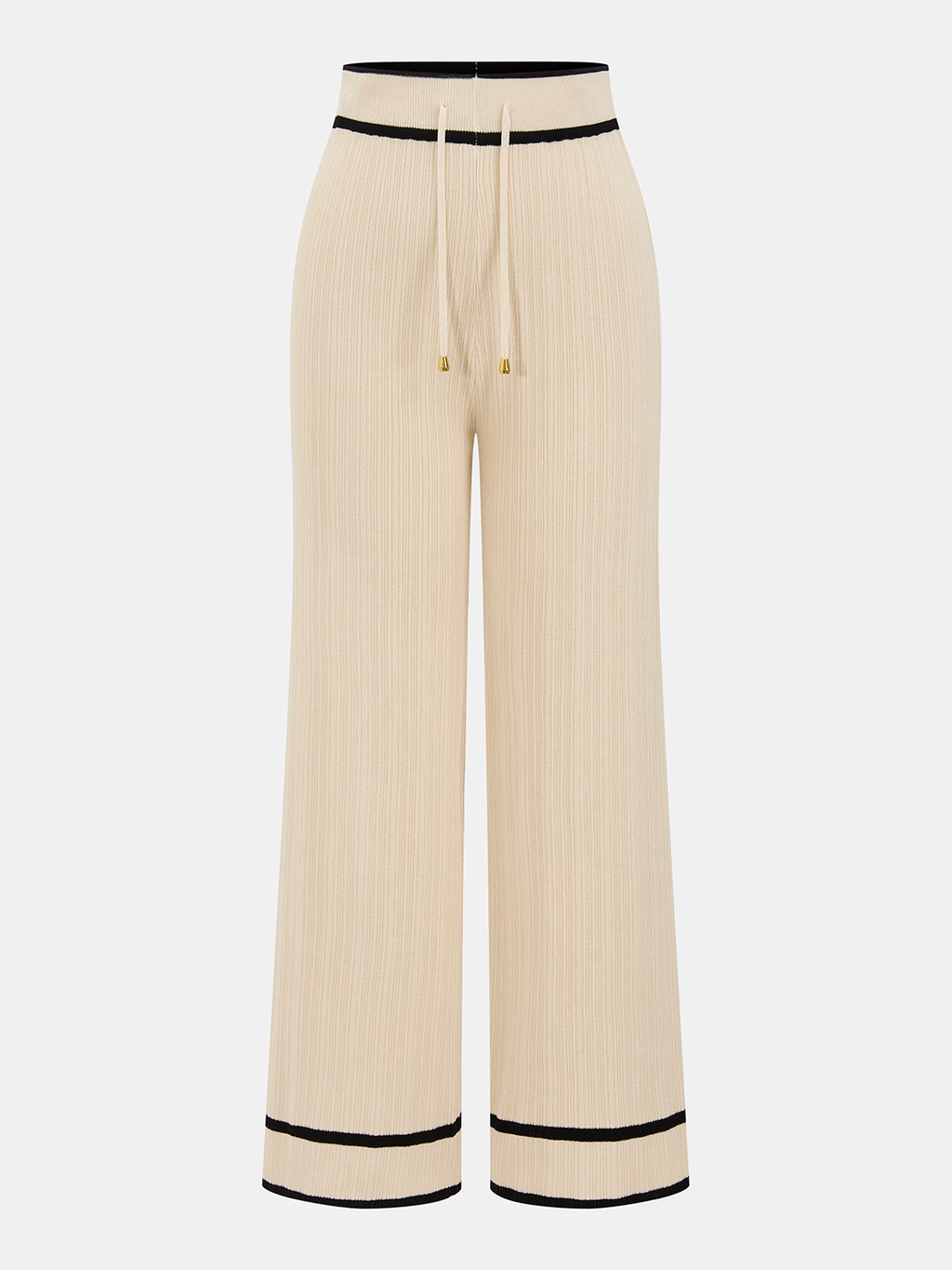 Contrast Trim Polo Top & Drawstring Pant Set