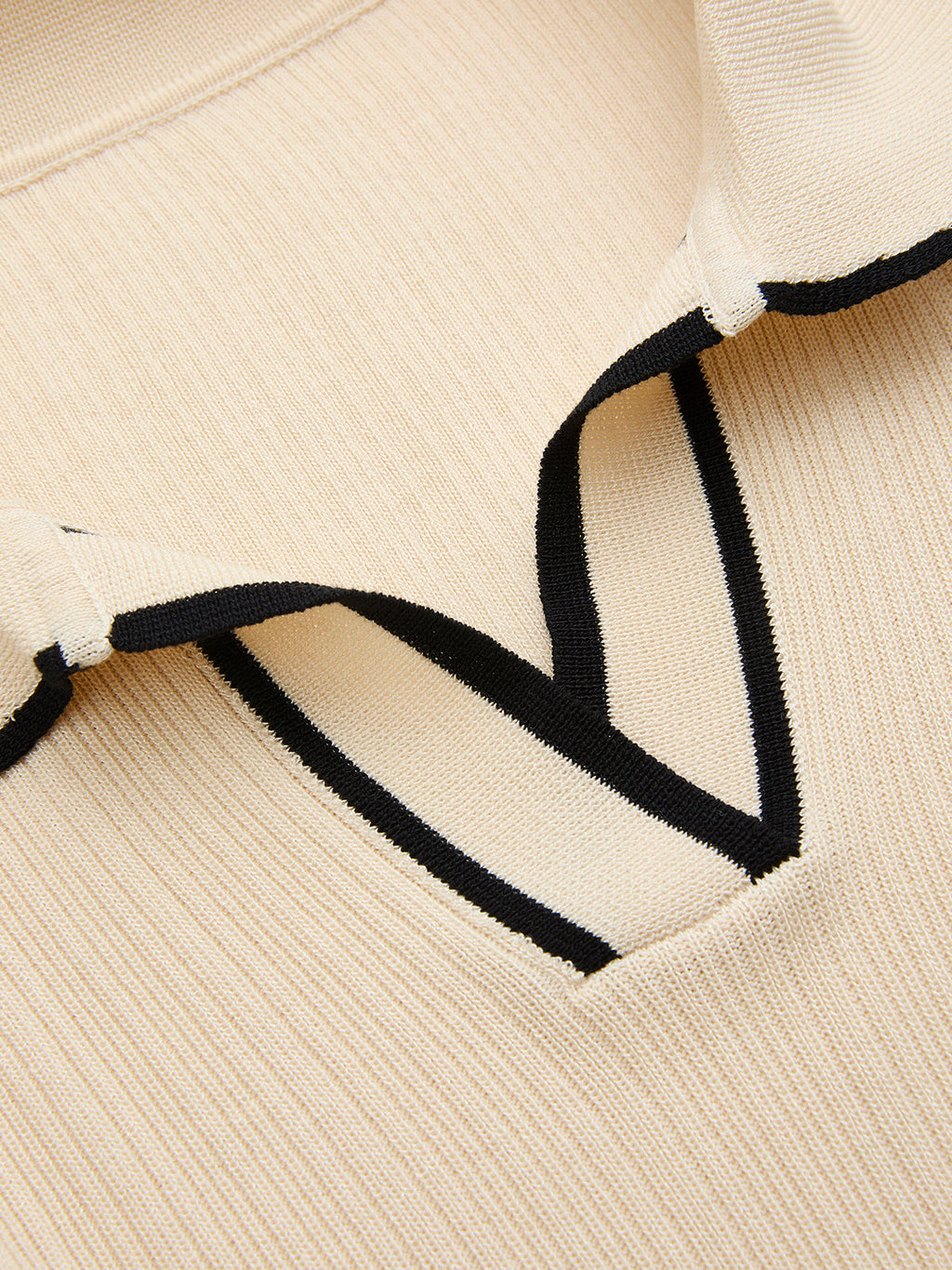 Contrast Trim Polo Top & Drawstring Pant Set