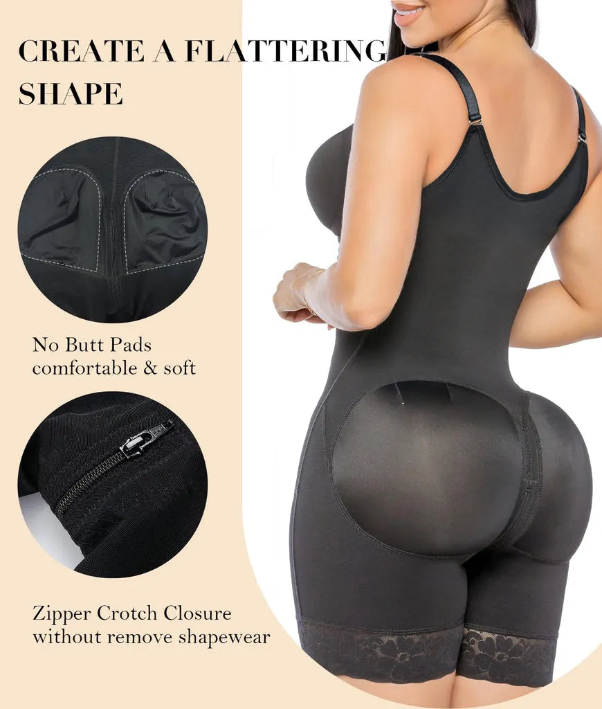 Elite Colombian Full Body Shaper With Front Zipper