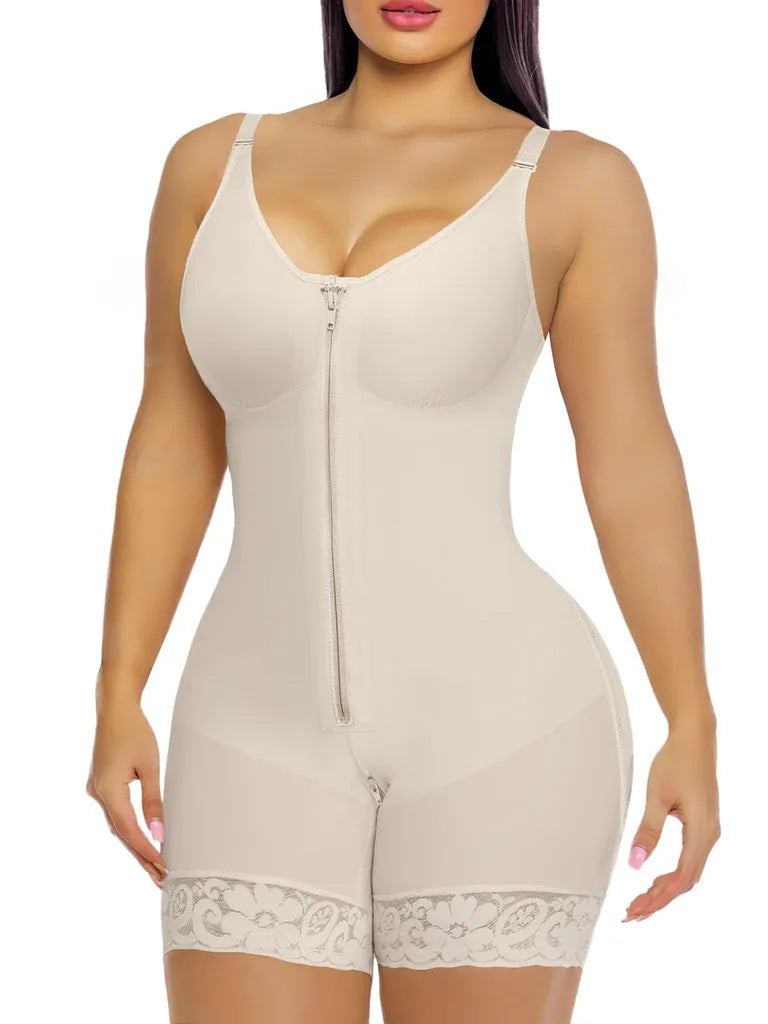 Elite Colombian Full Body Shaper With Front Zipper