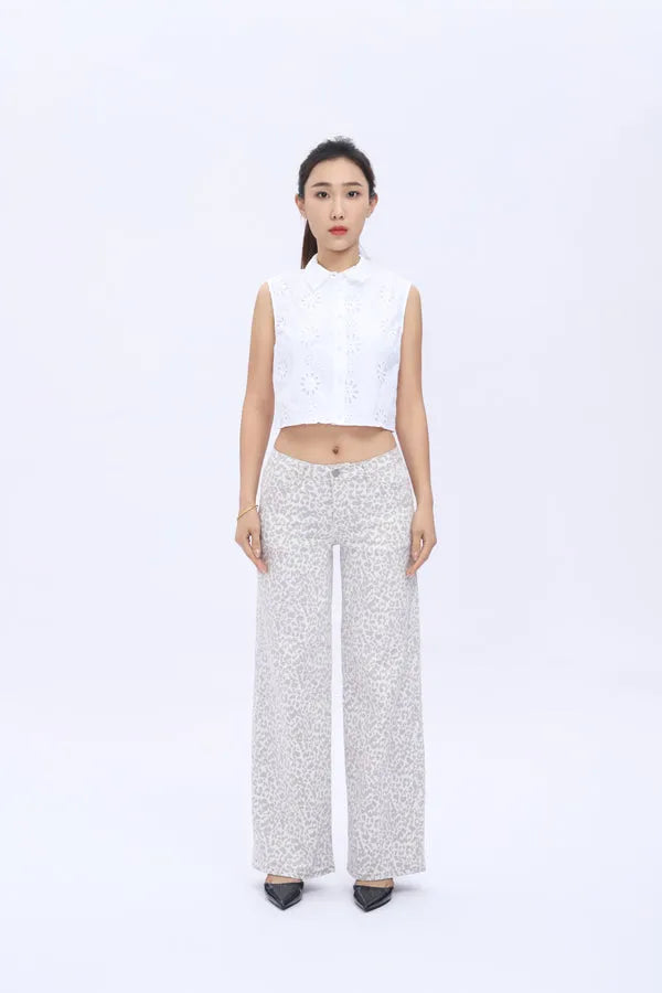 Elite Retro Wide Leg Baggy Jeans Stretchy Denim
