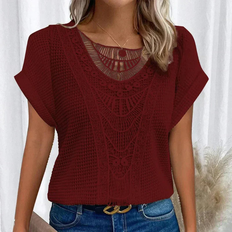 Simone Top — Crochet Waffle | Boho Elegance